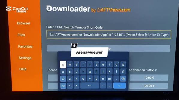 Campo do Downloader para digitar URL ou código